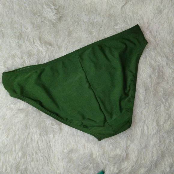 La Blanca Woven Braided Halter Green Swimwear Set - Picture 8 of 11